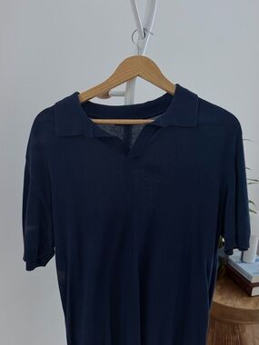 Men's Navy Short-Sleeve Polo Shirt